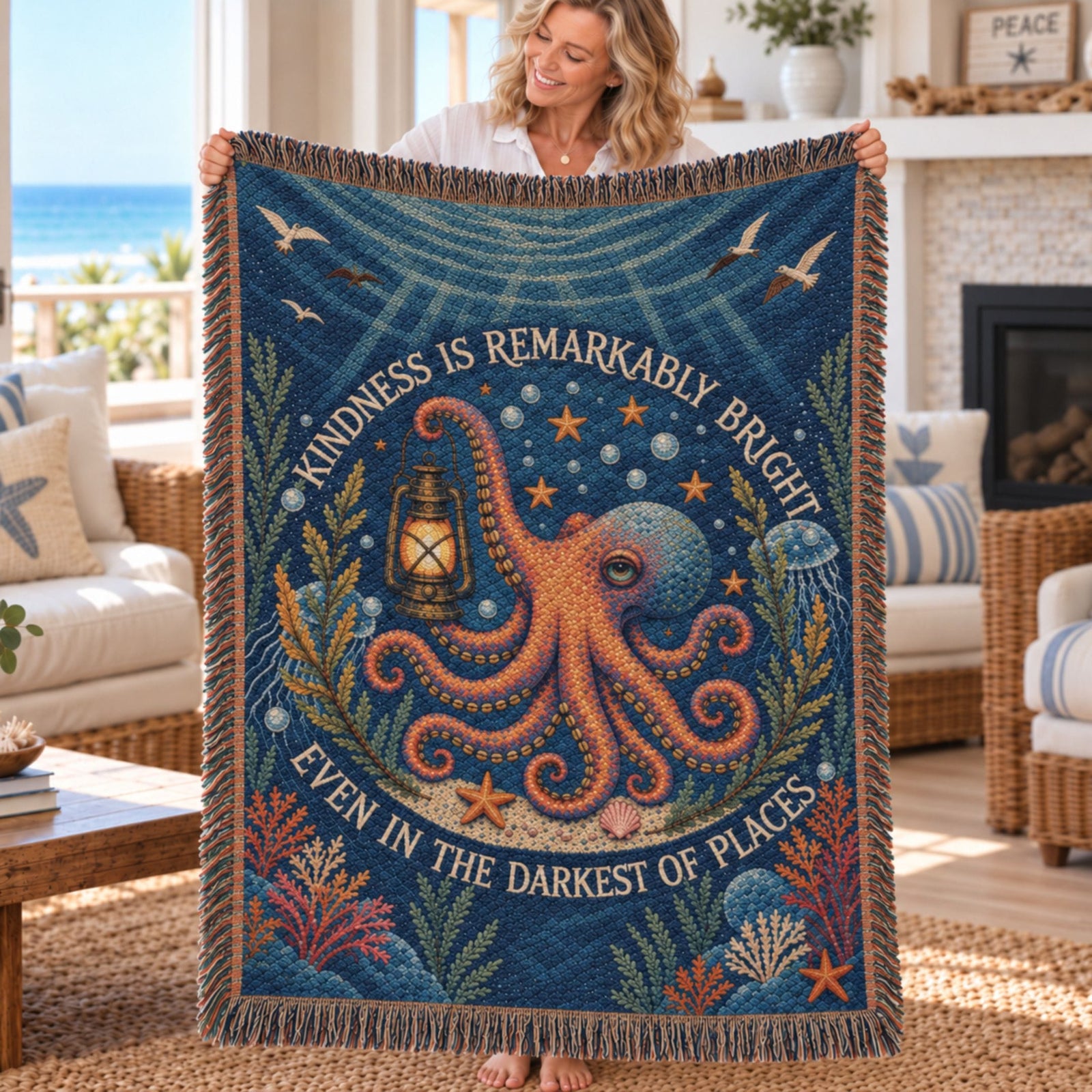 Printify Remarkably Kind Woven Blanket Photo / 52'' × 37'' 23942705891194109938