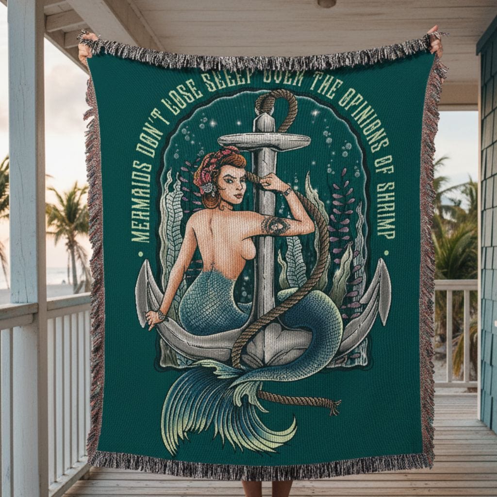 Printify Rosie The Riveter Woven Blanket