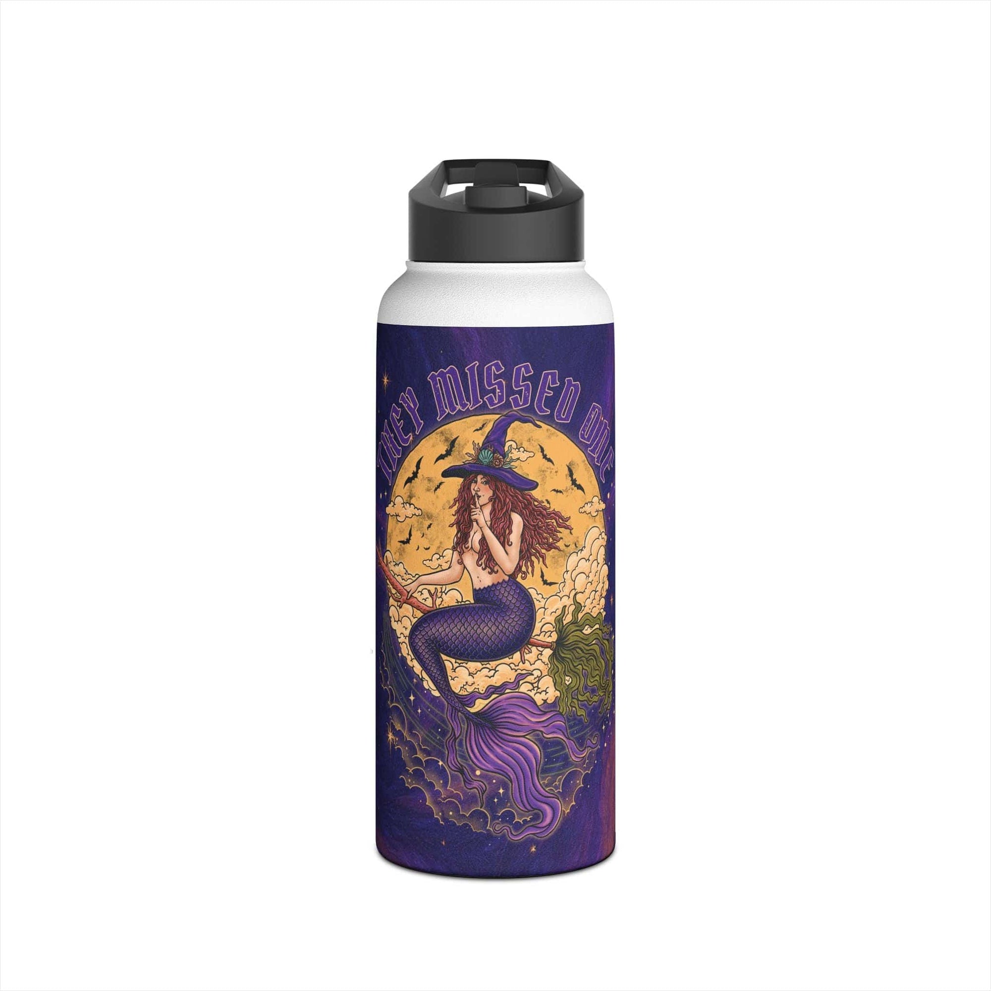 Printify Salem Siren 32oz Stainless Steel Water Bottle 32oz / White 30312462563000243032