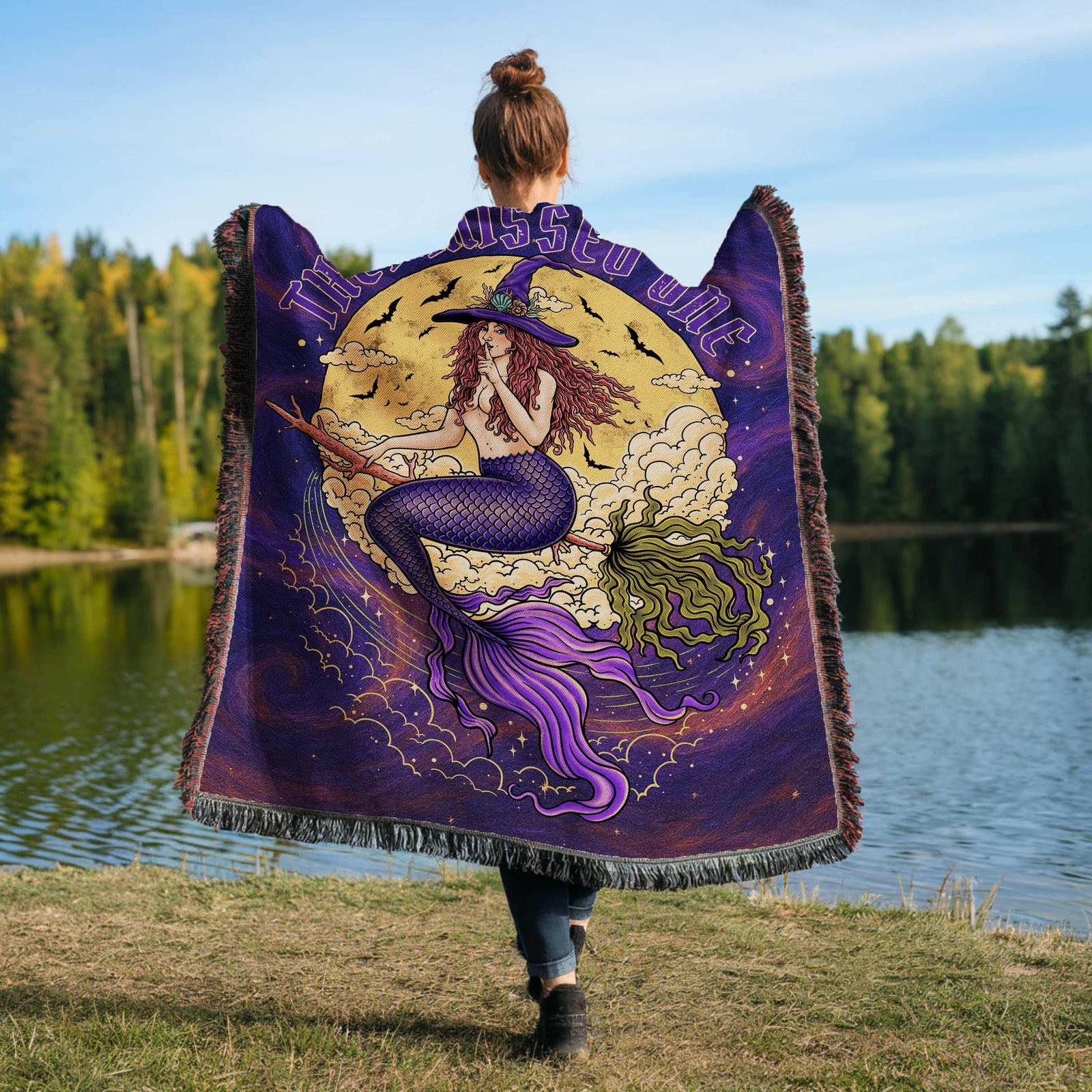 Printify Salem Siren Woven Blanket
