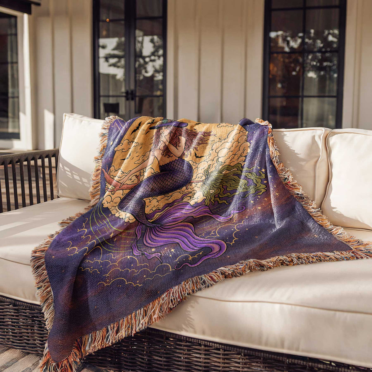 Printify Salem Siren Woven Blanket
