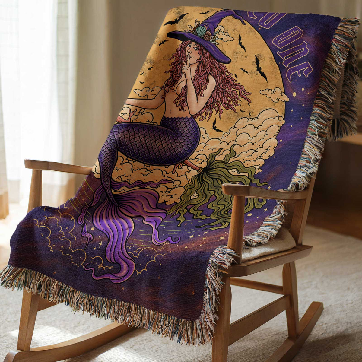 Printify Salem Siren Woven Blanket