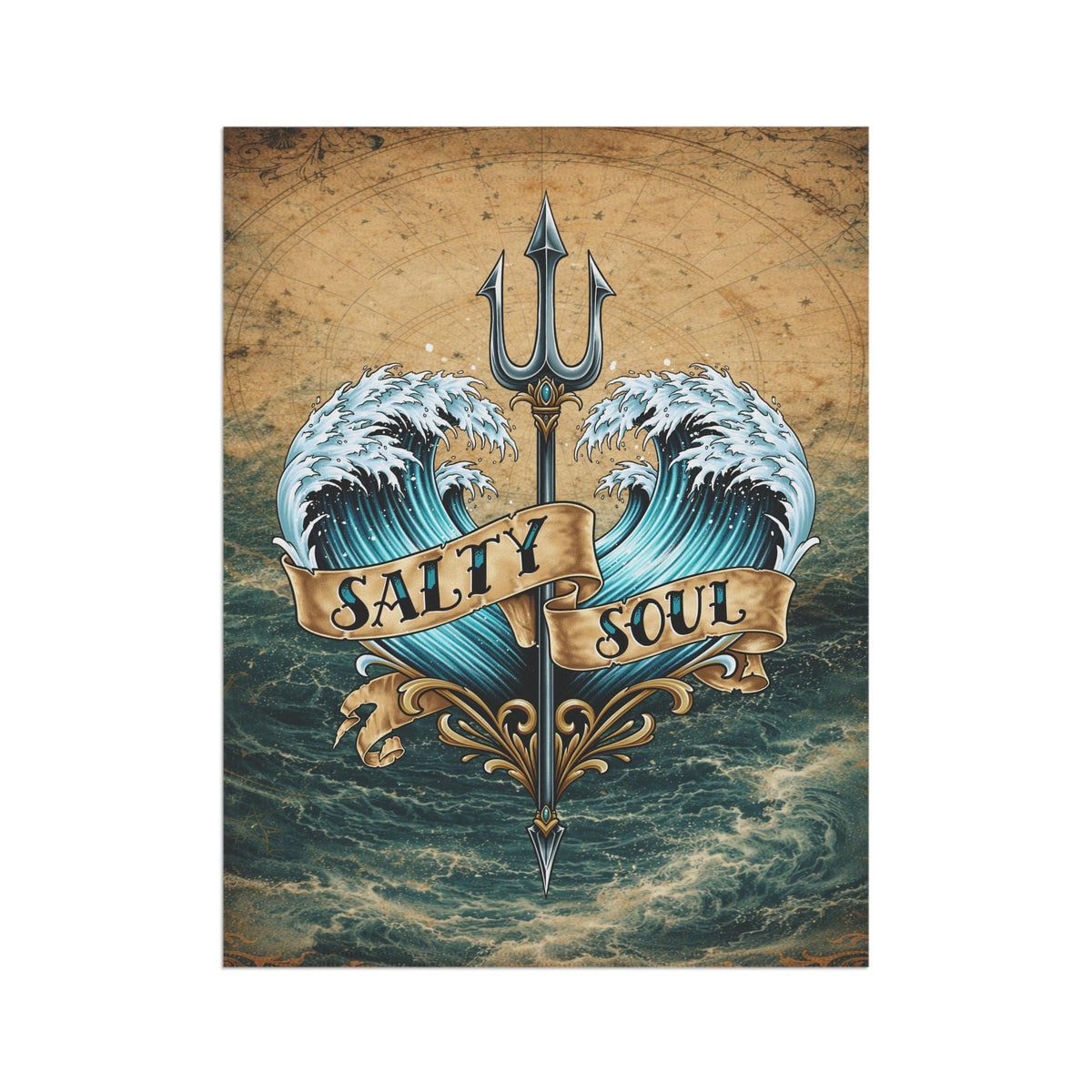 Printify Salty Soul Beach House Flag 24.5'' × 32'' 15375081303302935876