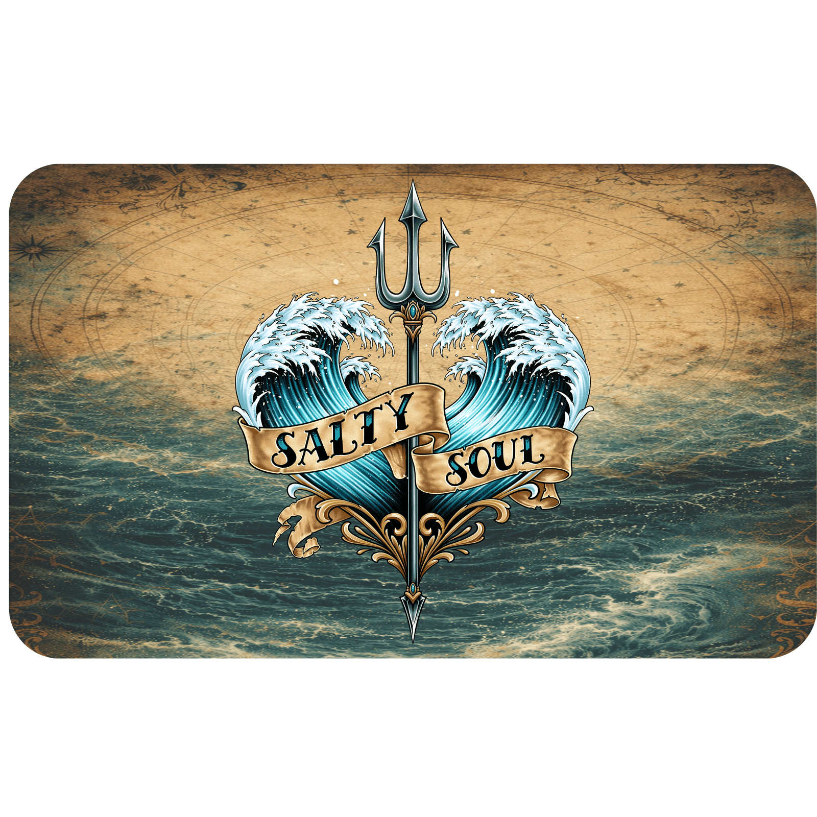 Printify Salty Soul Doormat 18'' × 30'' 14772554651179366189