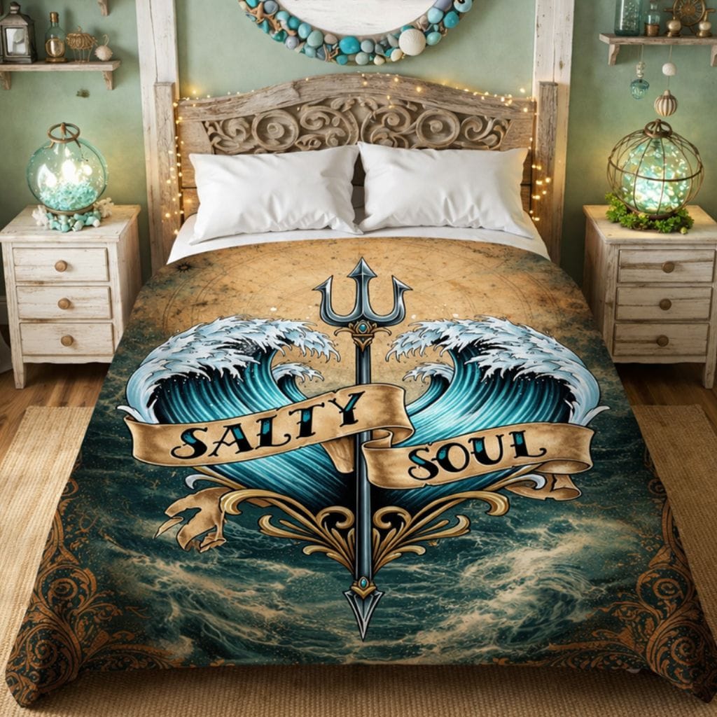 Printify Salty Soul Plush Blanket