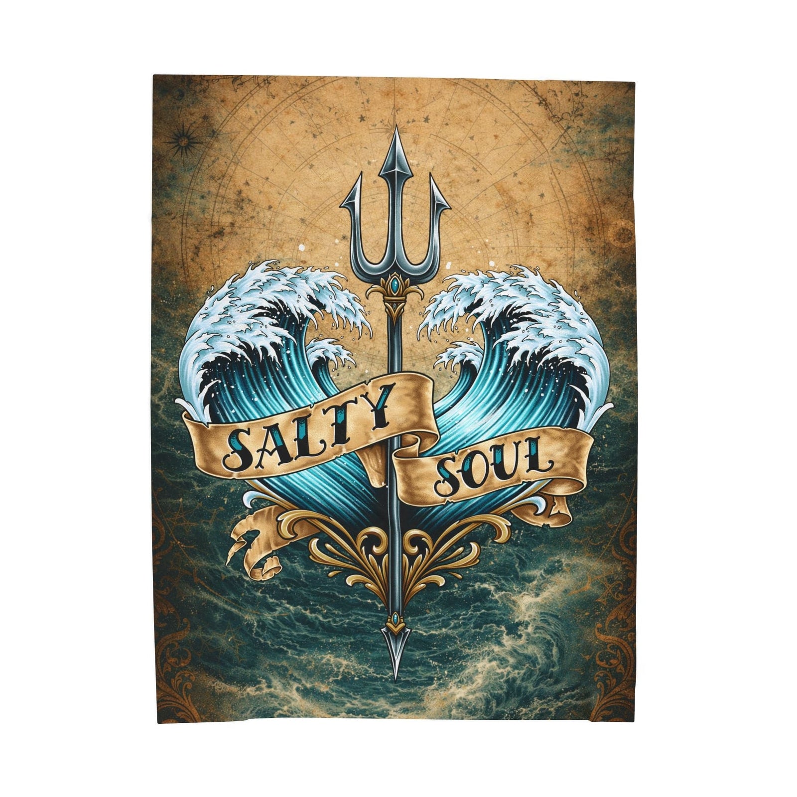 Printify Salty Soul Plush Blanket