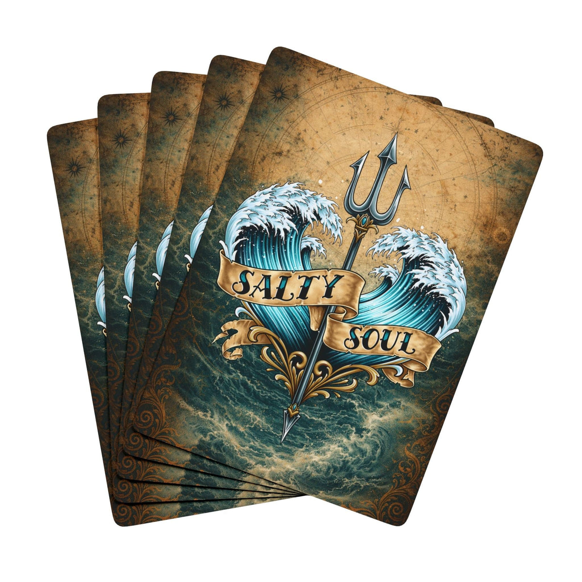 Printify Salty Soul Poker Playing Cards 2.5" x 3.5" / White / Semi Glossy 18702353665536234688