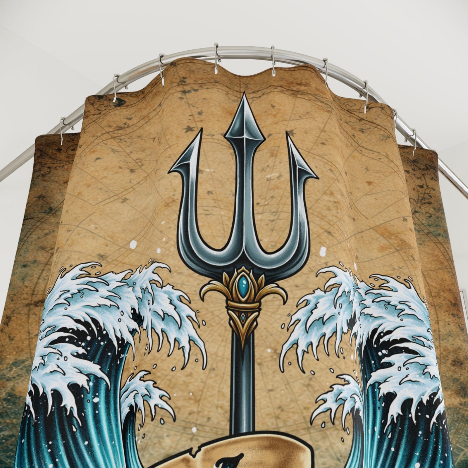 Printify Salty Soul Shower Curtain 71" × 74" 33672958968189460943