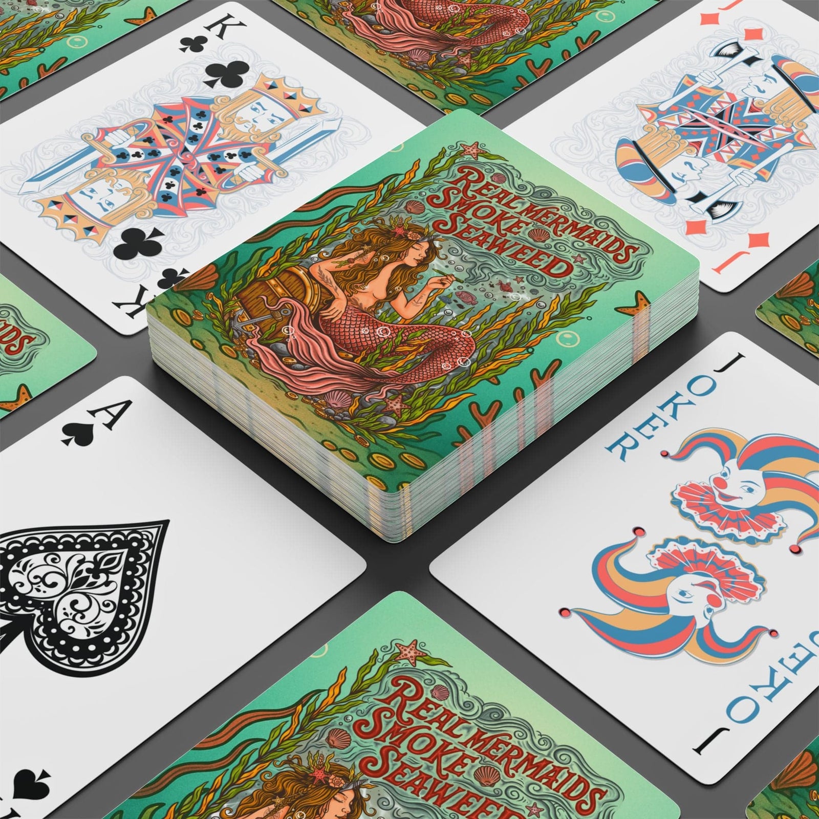 Printify Seaweed Siren Playing Cards 2.5" x 3.5" 19019572791244261930