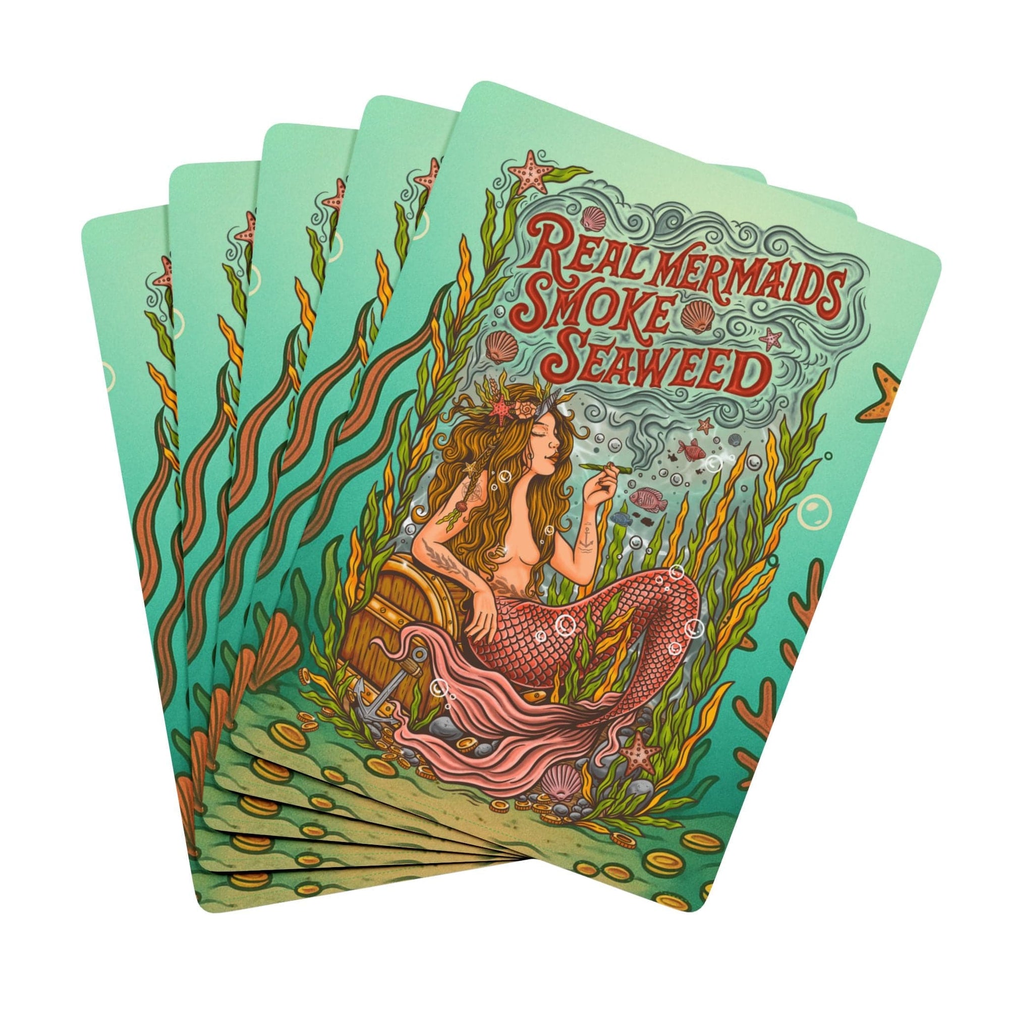 Printify Seaweed Siren Playing Cards 2.5" x 3.5" 19019572791244261930