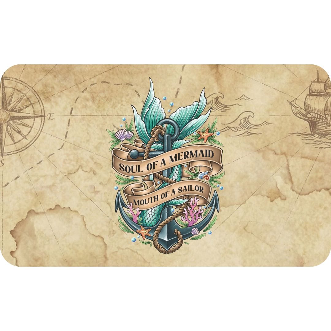 Printify Soul of a Mermaid, Mouth of a Sailor Doormat 18'' × 30'' 11047839911390070873
