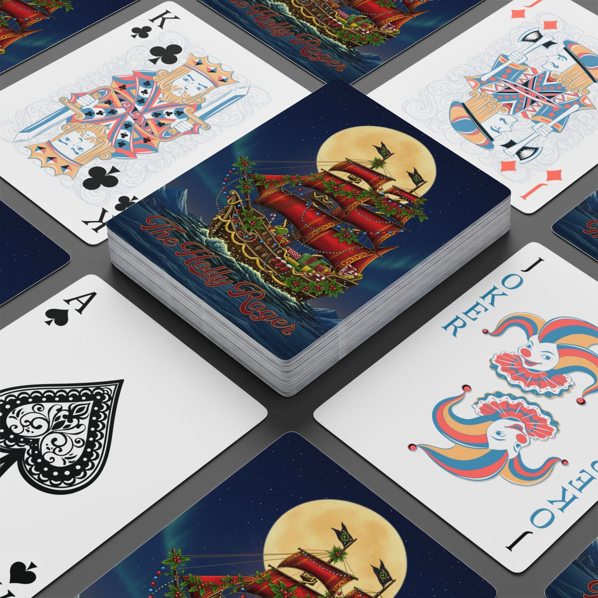 Printify The Holly Roger Playing Cards 2.5" x 3.5" / White / Semi Glossy 71149552446364148734