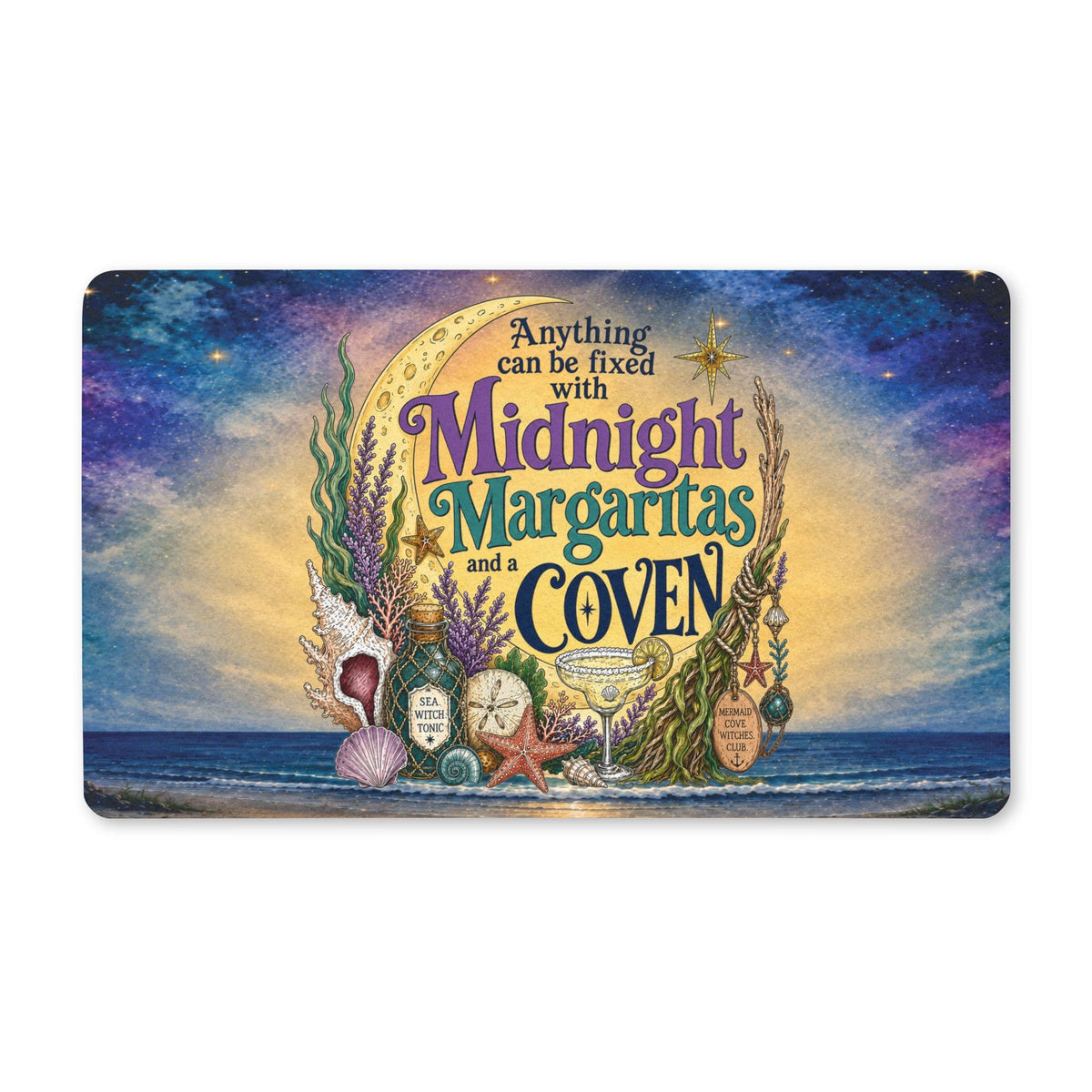 Printify The Mermaid Coven Doormat (Moonlit Ocean) 18'' × 30'' 11185434798090293219