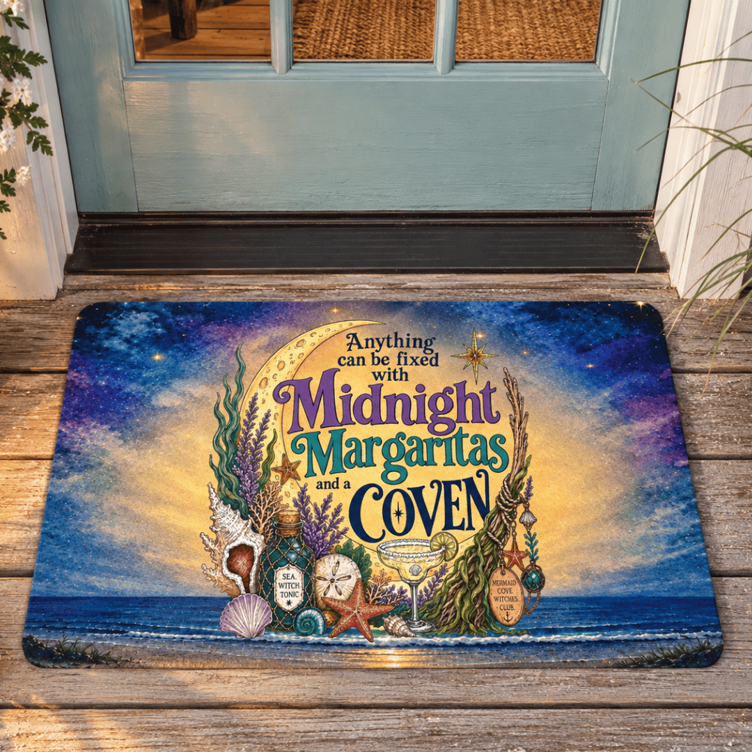 Printify The Mermaid Coven Doormat (Moonlit Ocean) 18'' × 30'' 11185434798090293219