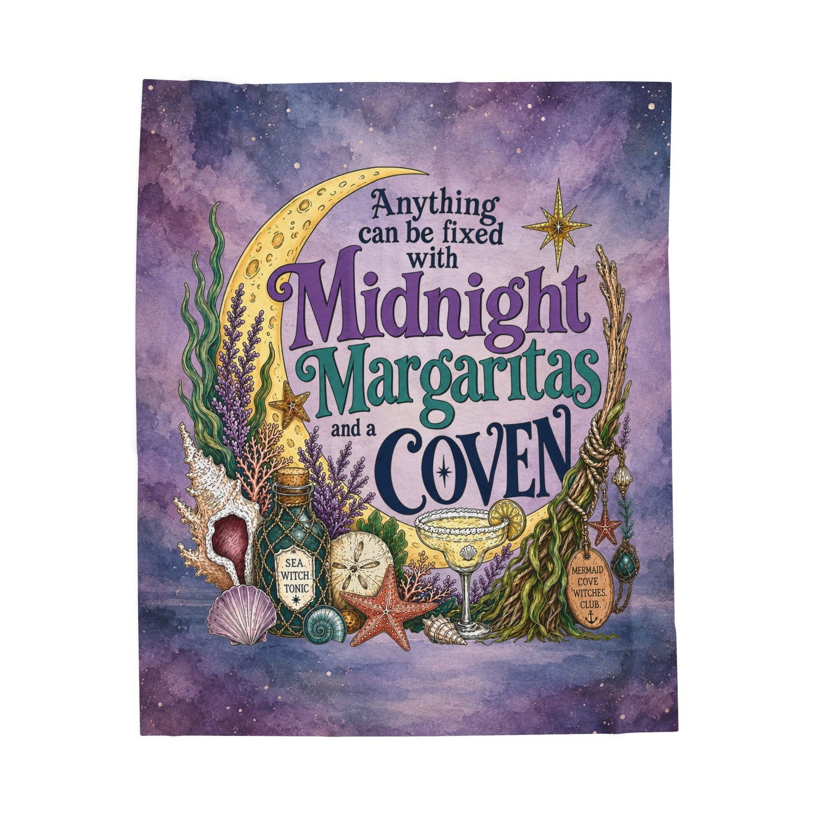 Printify The Mermaid Coven Plush Blanket (Mystic)