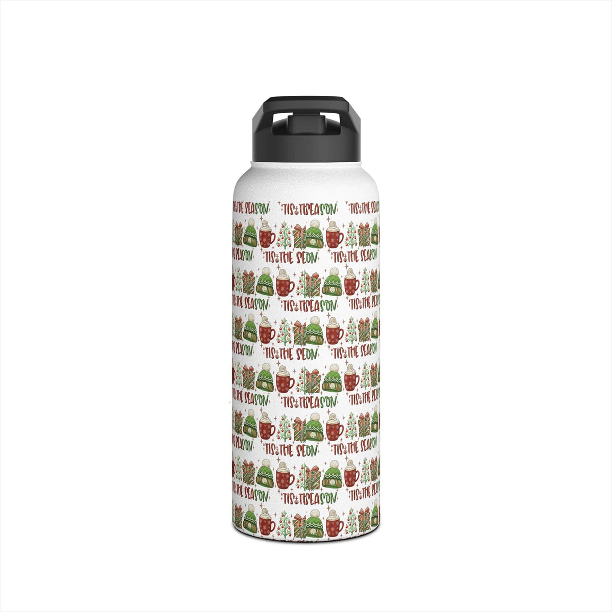 Printify Tis The Season 32oz Stainless Steel Water Bottle 32oz / White 42969752983270827548