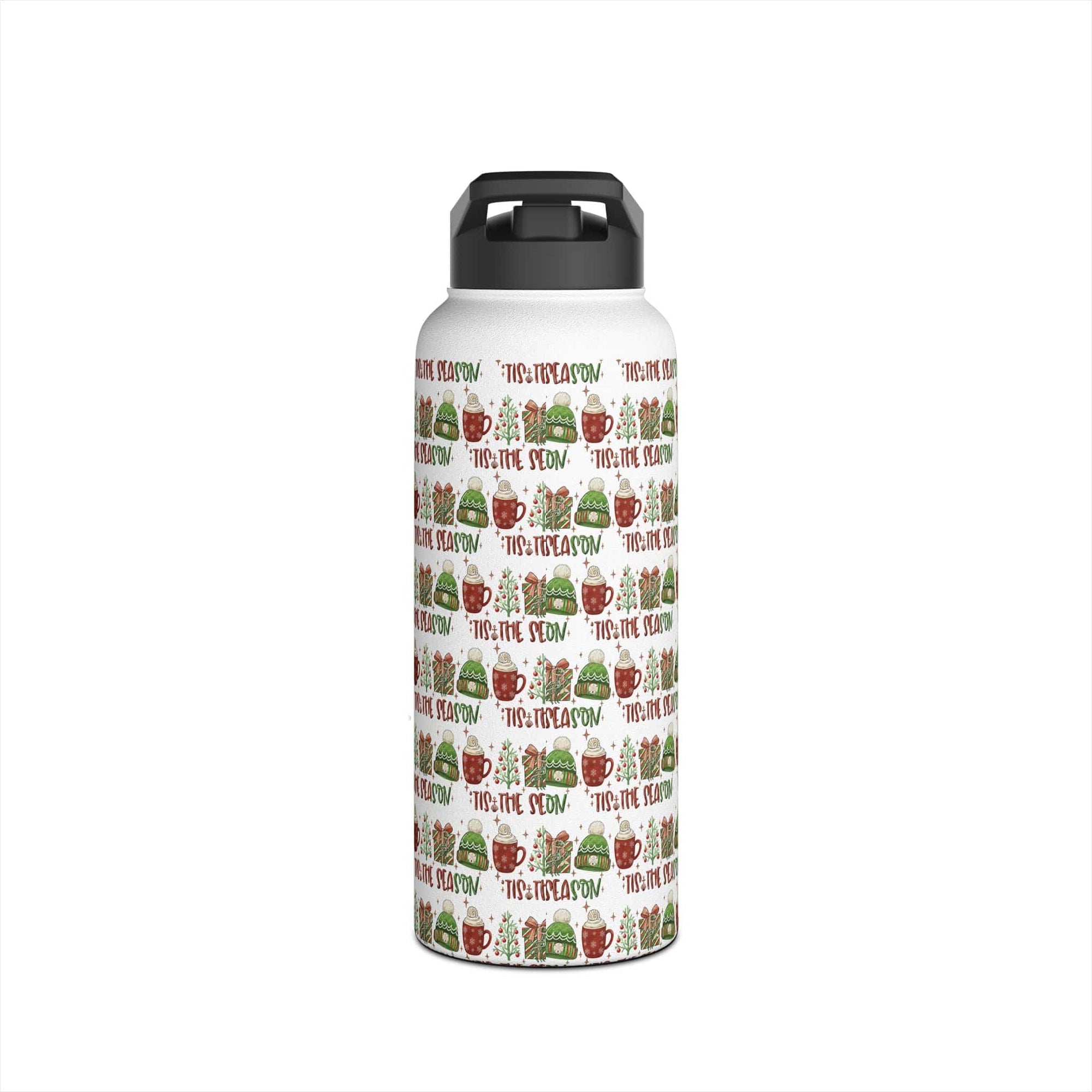 Printify Tis The Season 32oz Stainless Steel Water Bottle 32oz / White 42969752983270827548