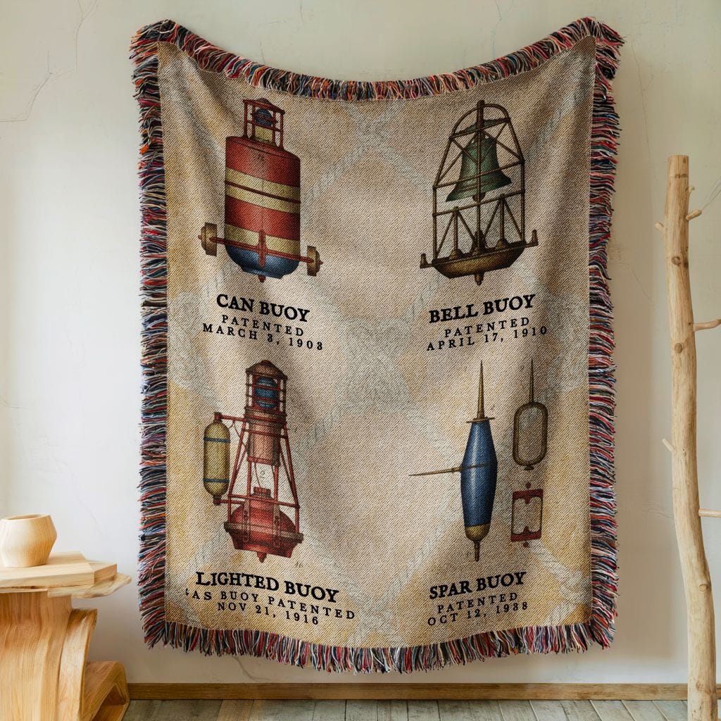 Printify Vintage Buoy Woven Blanket