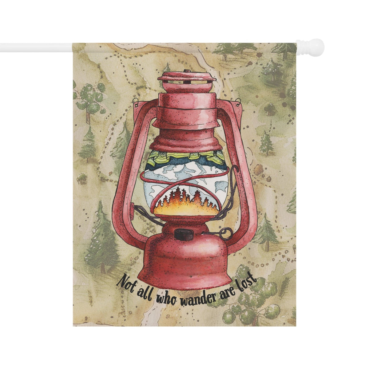 Printify Wander Lantern House Flag 24.5'' × 32'' 27007807627143302136