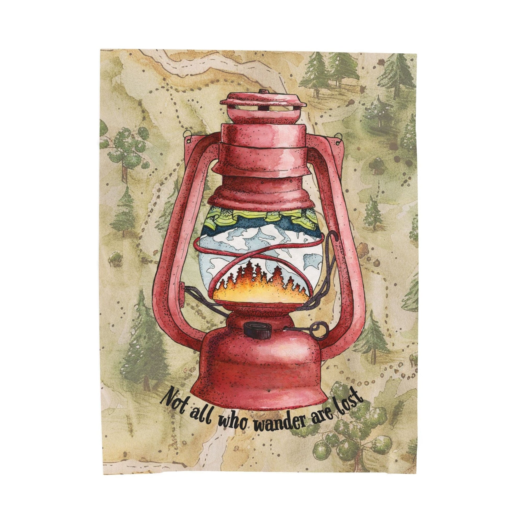 Printify Wander Lantern Plush Blanket