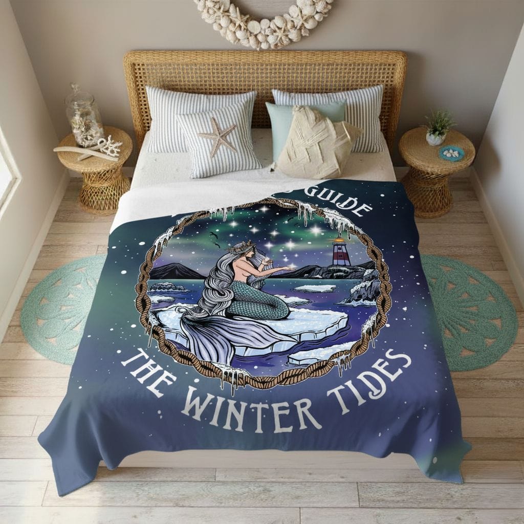 Printify Winter Tides Plush Blanket