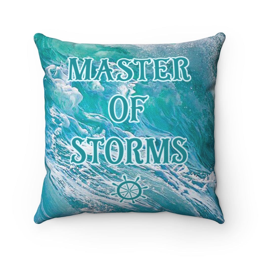 Poseidon Master Of Storms Square Pillow - Mountains & Mermaids