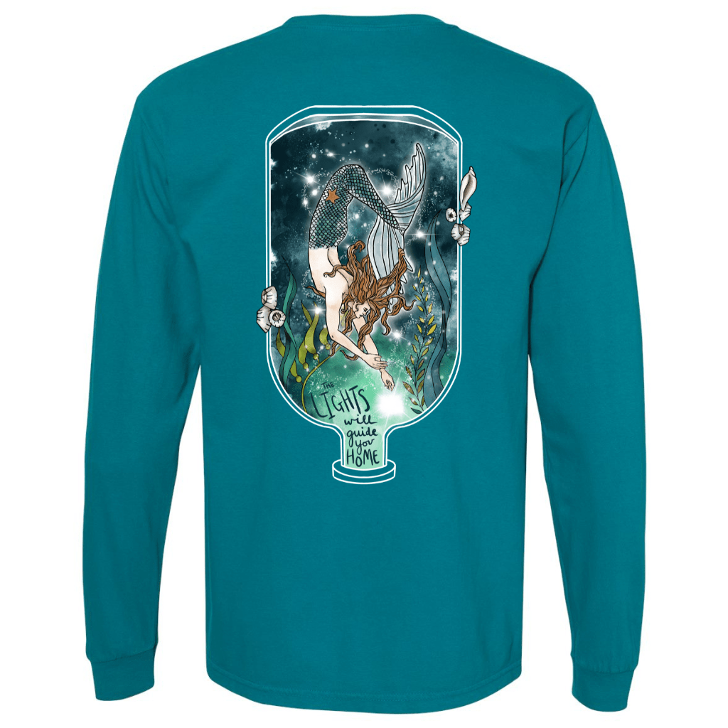 Luminary Mermaid Unisex Long Sleeve T-Shirt - Mountains & Mermaids