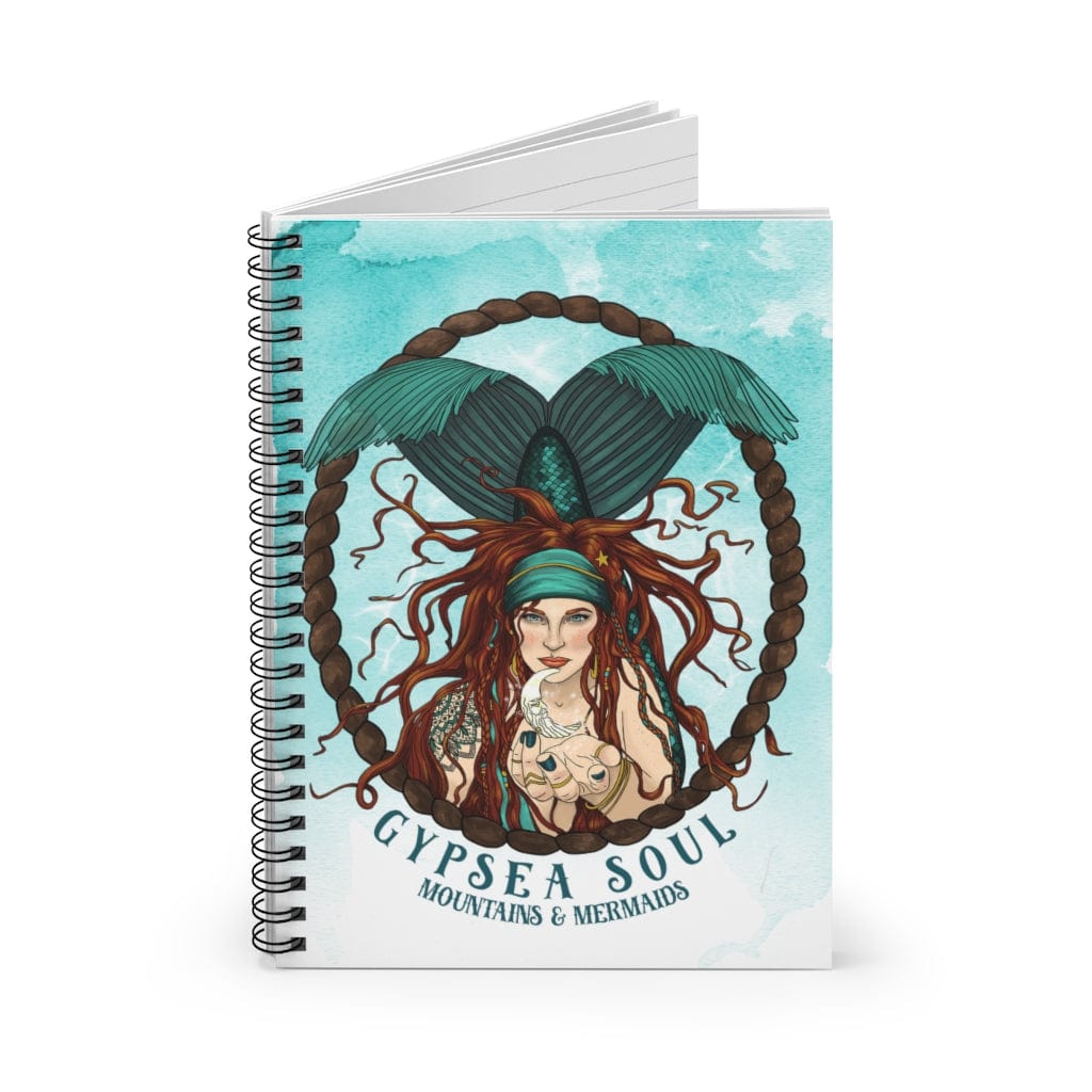 Gypsea Soul Spiral Notebook - Ruled Line - Mountains & Mermaids