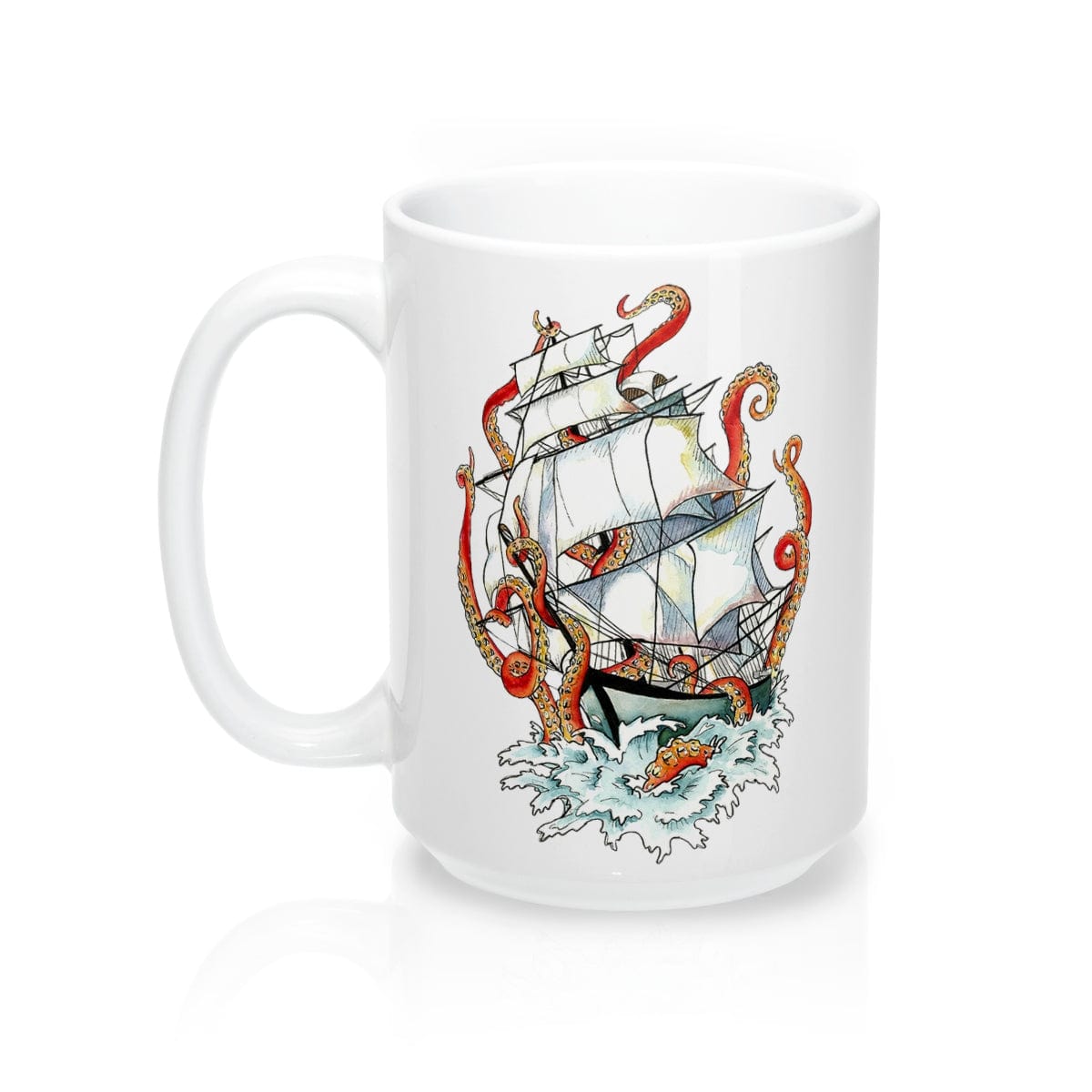 Nautical Vintage Kraken Coffee Mug - Mountains & Mermaids