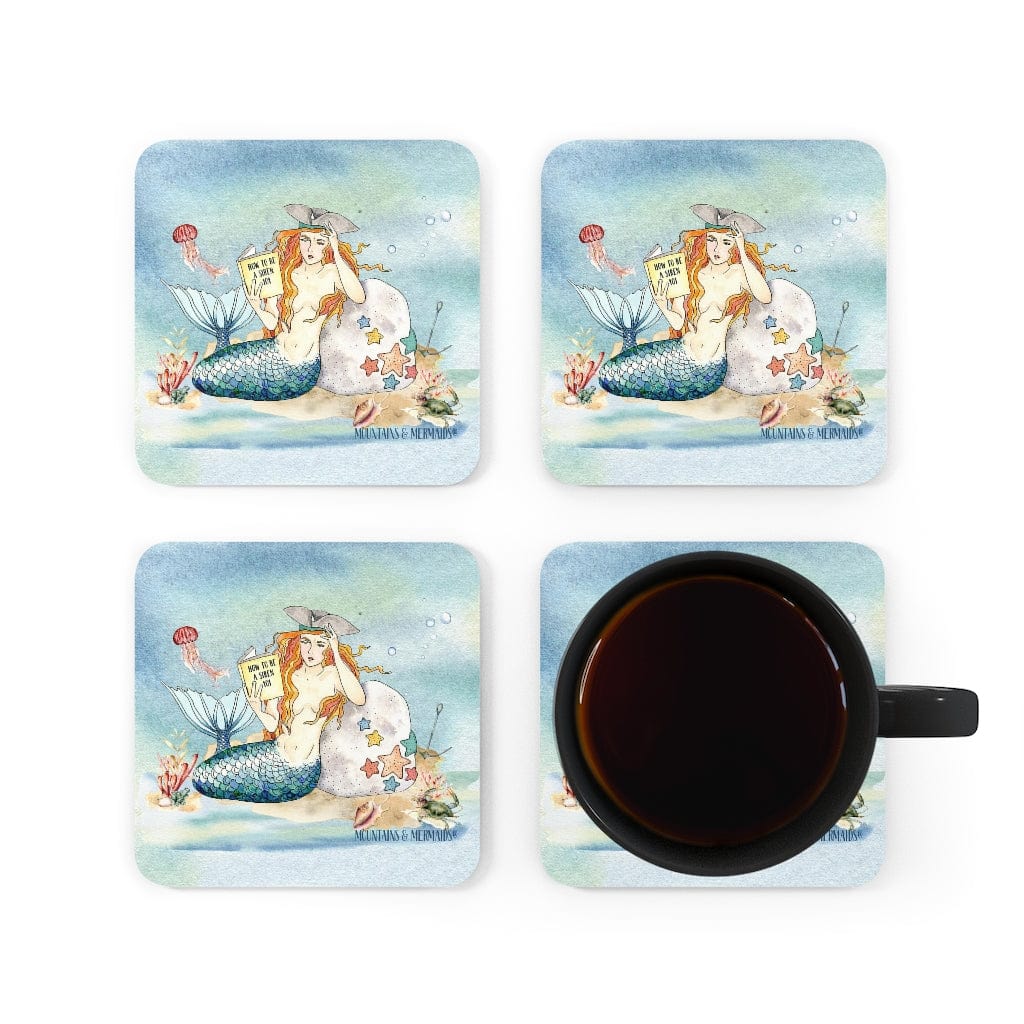 How To Be A Siren 101 Coaster Set - Mountains & Mermaids