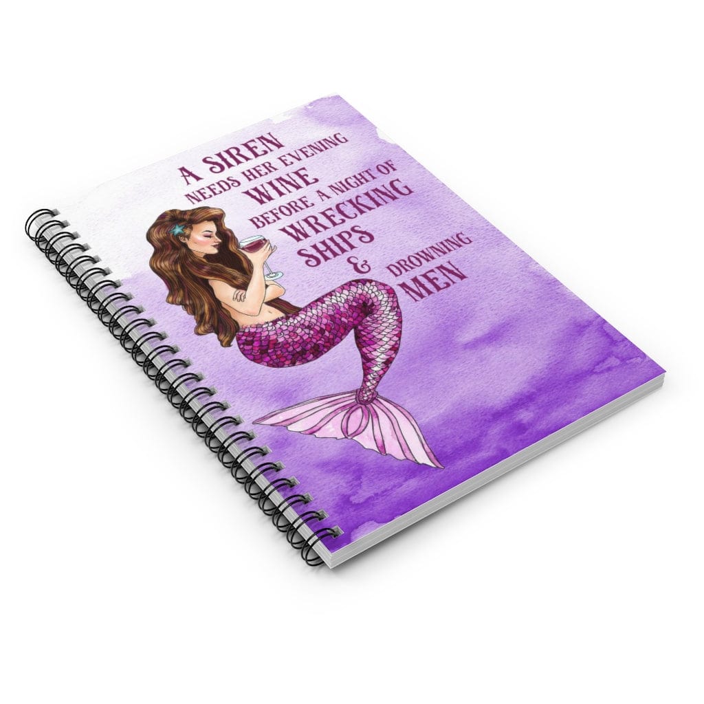 Siren's Grog Spiral Notebook - Ruled Line - Mountains & Mermaids