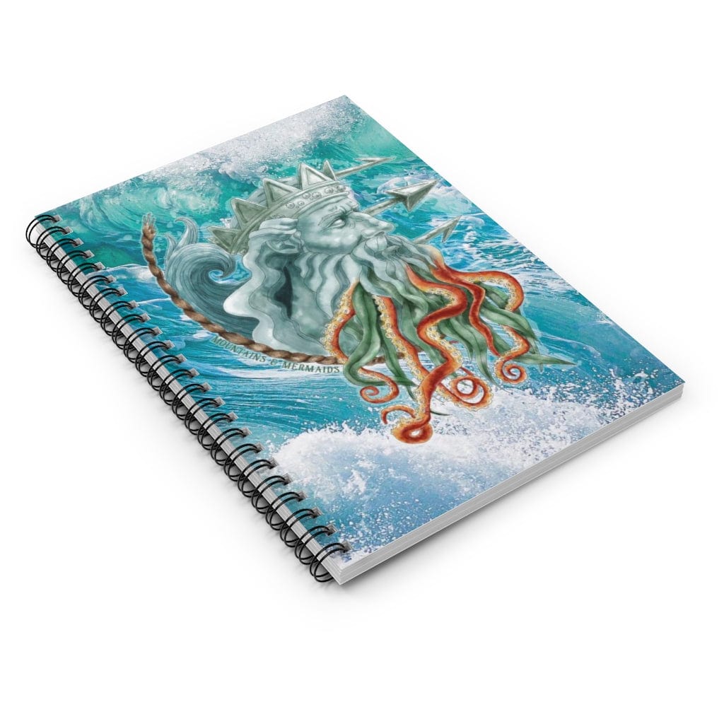 Poseidon Spiral Notebook - Ruled Line - Mountains & Mermaids