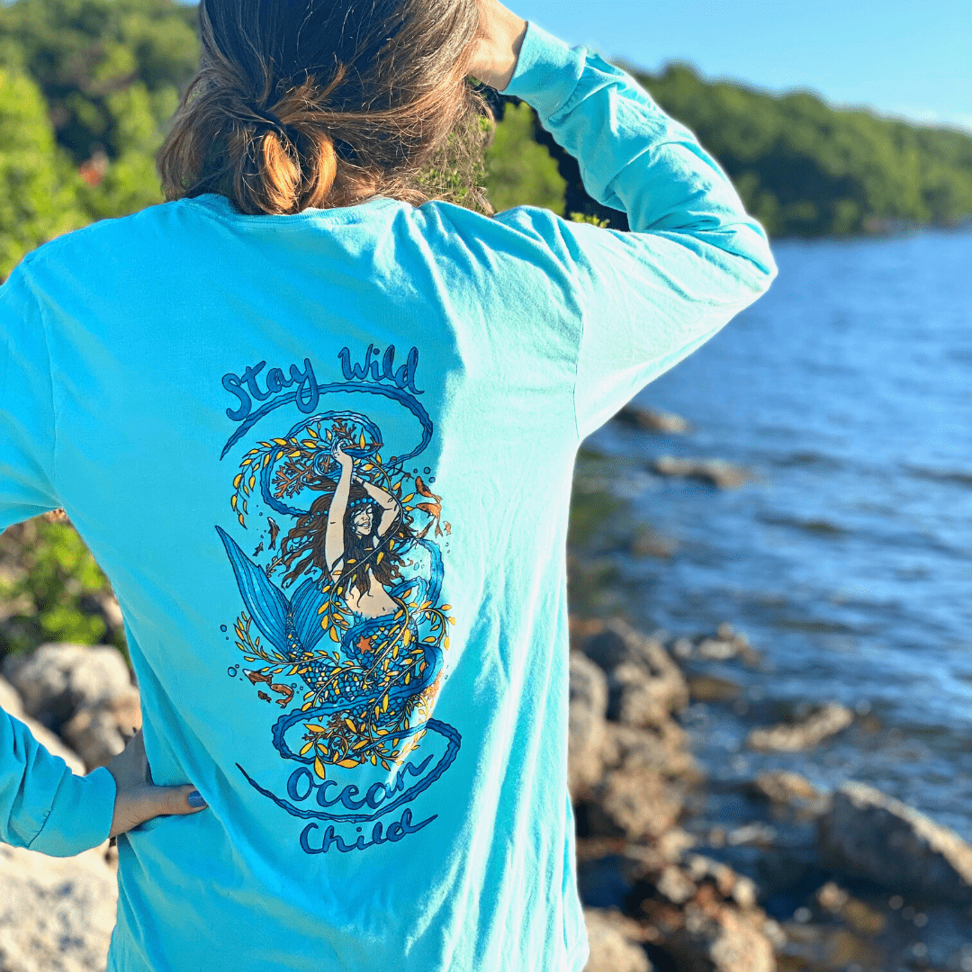 Stay Wild Ocean Child Unisex Long Sleeve T-Shirt - Mountains & Mermaids