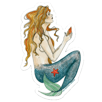 Vintage Mermaid Magnet - Mountains & Mermaids