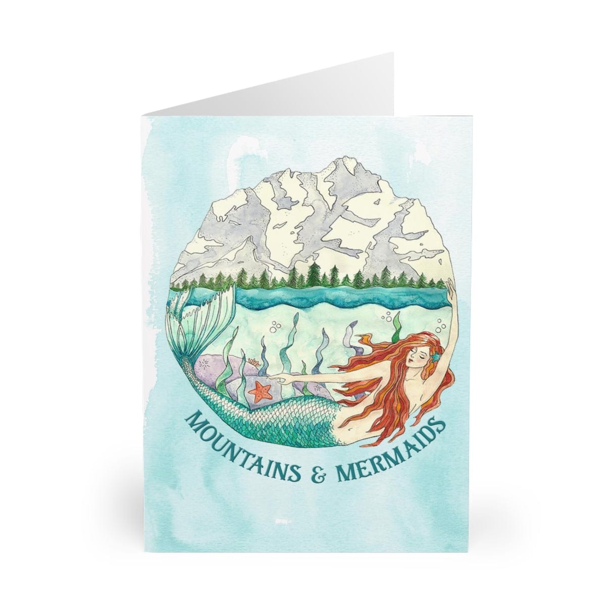 Mountains & Mermaids Greeting Card - Mountains & Mermaids