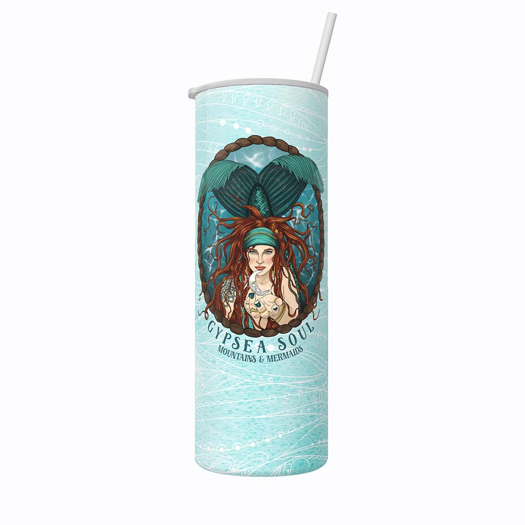 Mermaid travel straw and case – BlendPressWellnessBar