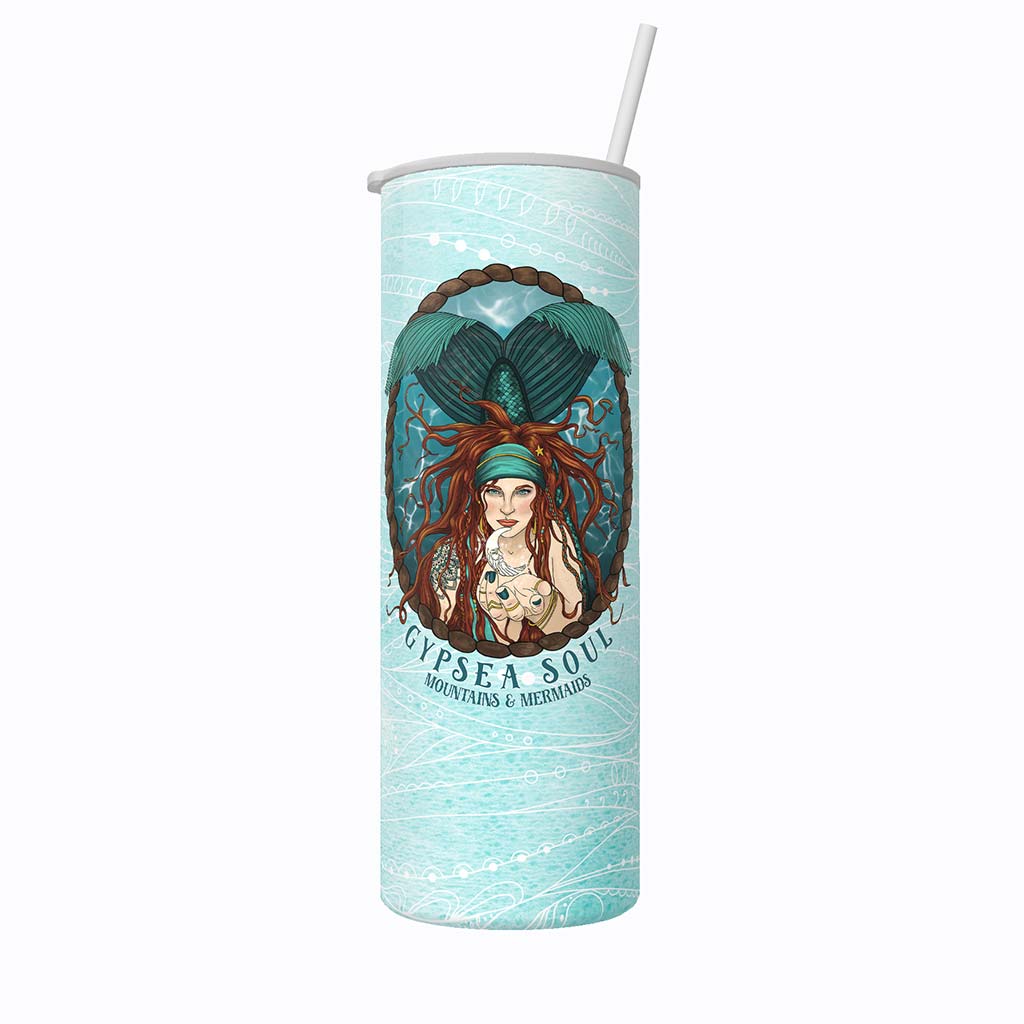 GypSea Soul Siren Skinny Tumbler - Mountains & Mermaids