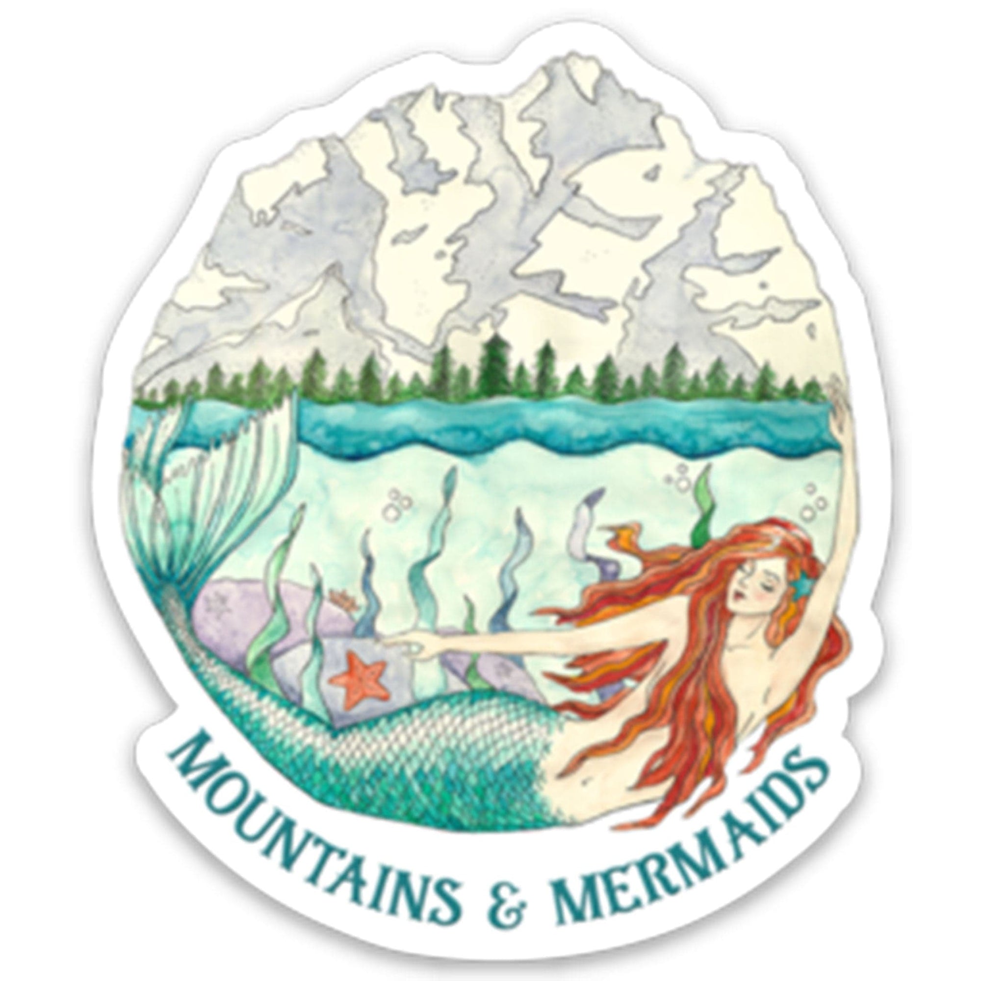 Mountain Mermaid Magnet - Mountains & Mermaids