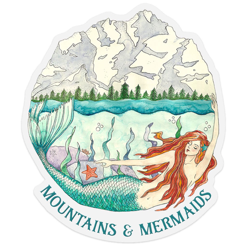 Mountain Mermaid Sticker - Mountains & Mermaids