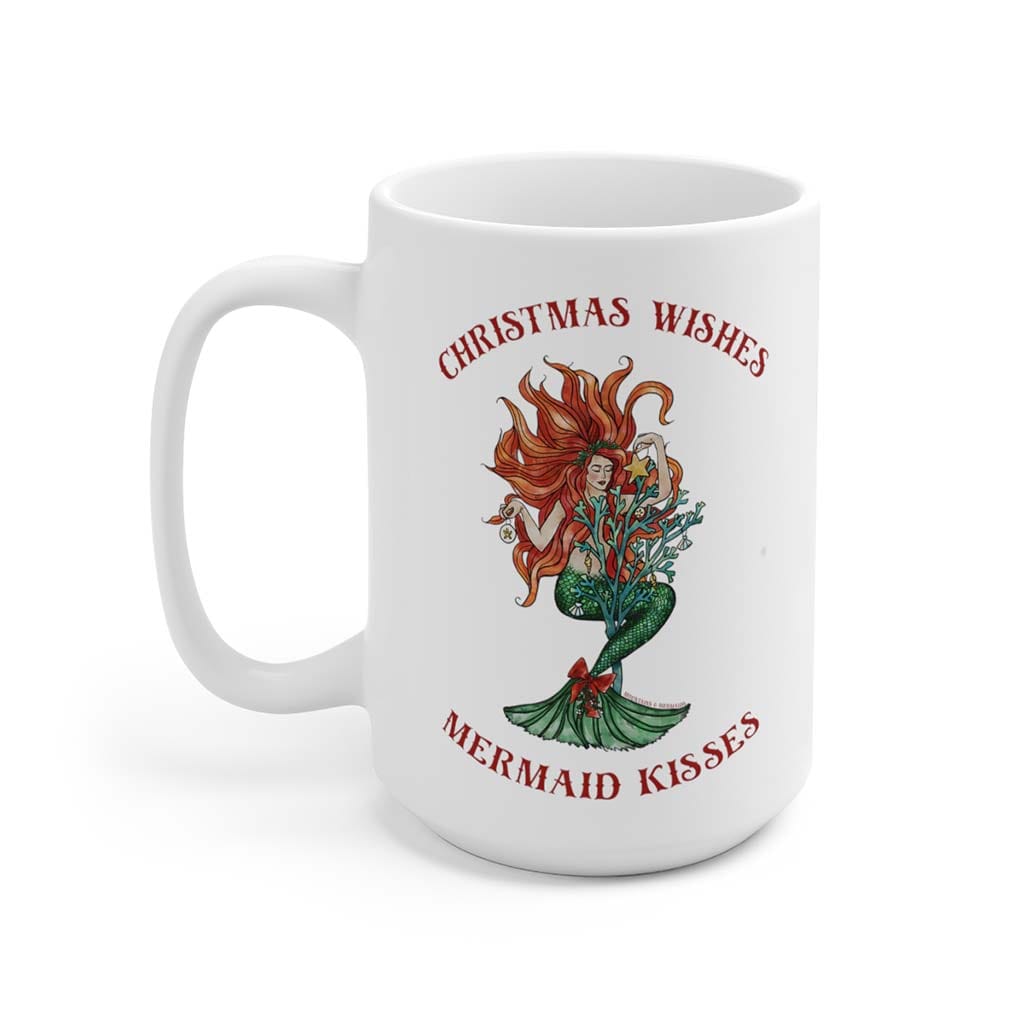 Merry Christmas Mermaid Coffee Mug 15oz - Mountains & Mermaids
