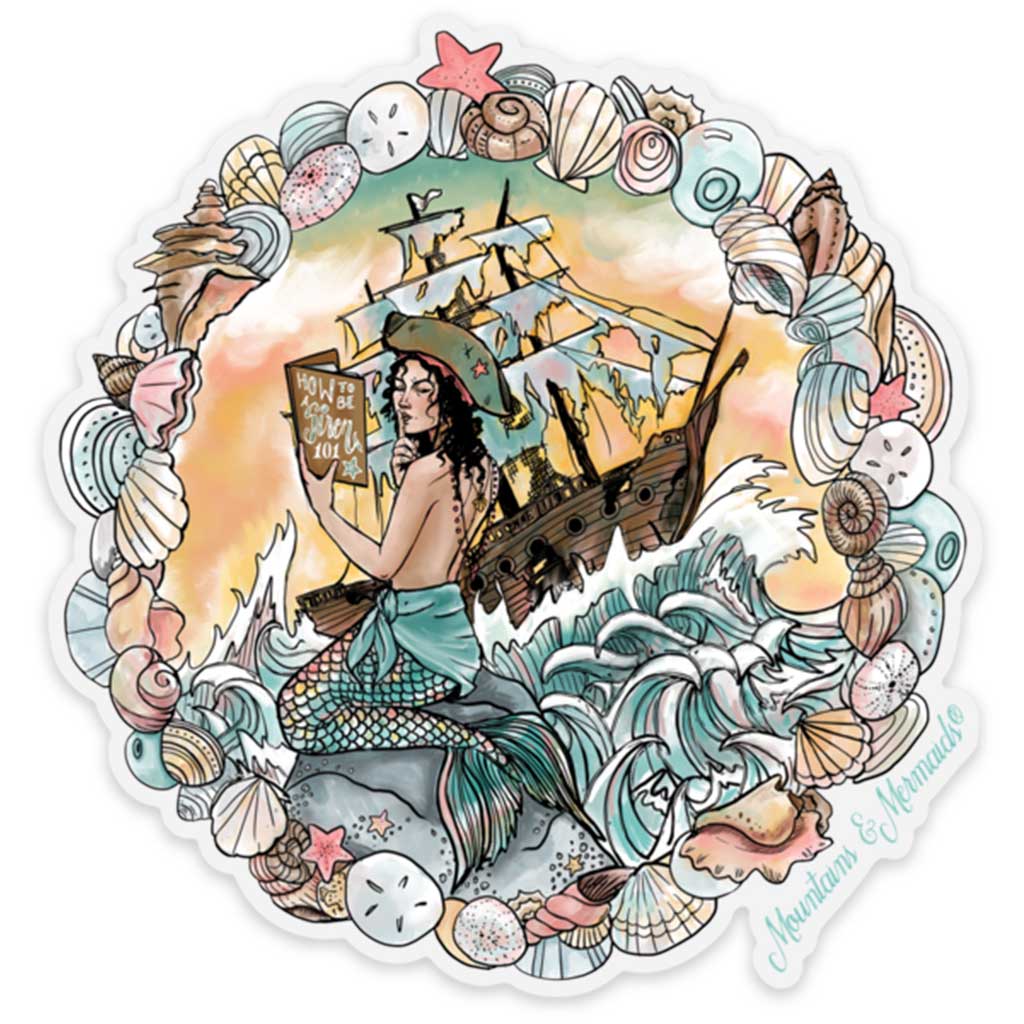 Mountains &amp; Mermaids How to Be A Siren 101 Sticker MM127
