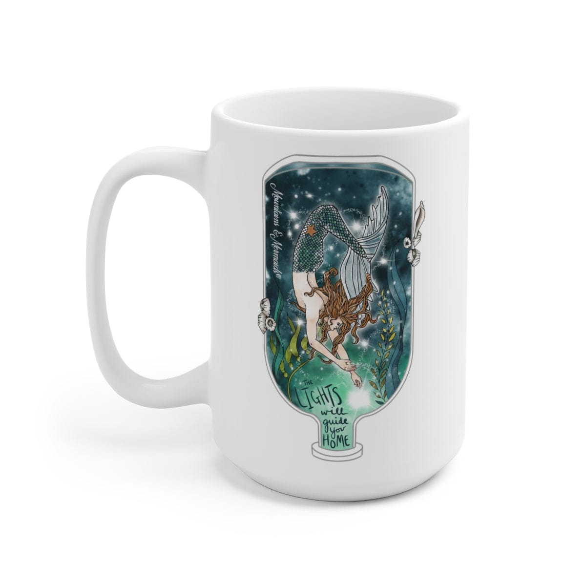 Mountains &amp; Mermaids Luminary Mermaid Coffee Mug 15oz MM1244