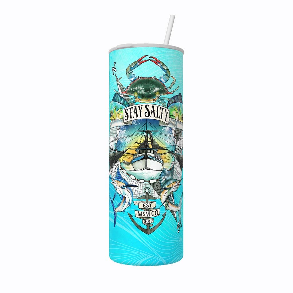 Mountains &amp; Mermaids Stay Salty Insulated Tumbler MM803