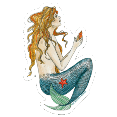 Mountains &amp; Mermaids Vintage Mermaid Magnet MM142